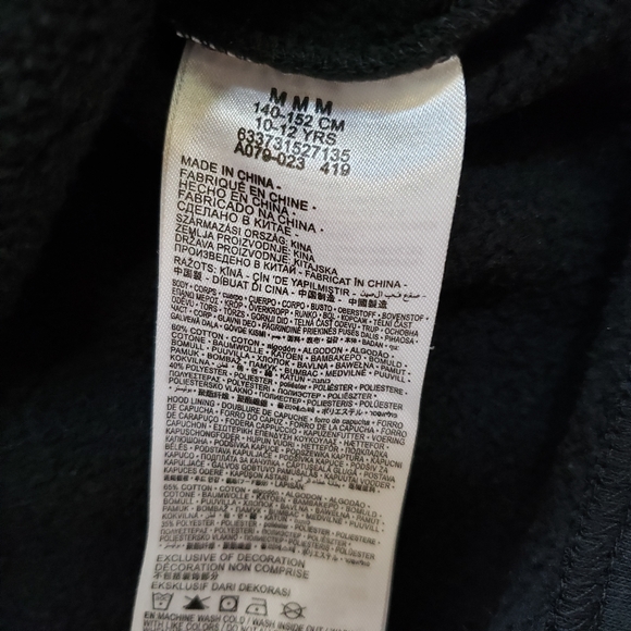 Converse Kids Black Animal Print Logo Cropped Hoodie L 10-12 - Picture 5 of 9